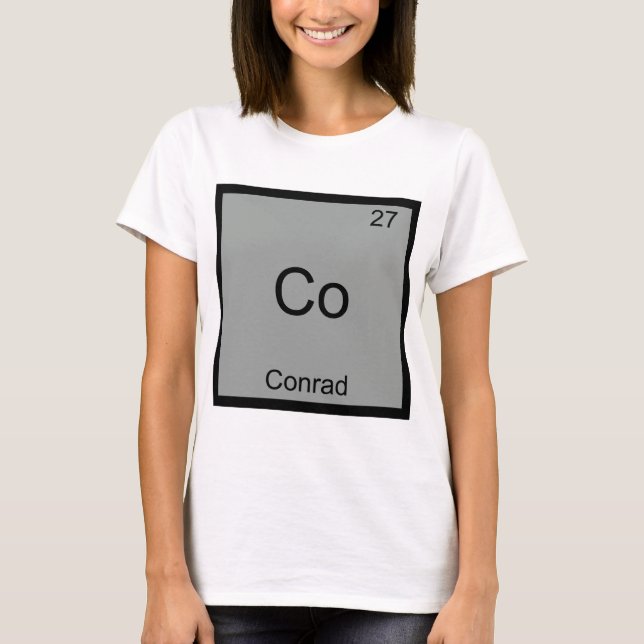 Camiseta engraçada com símbolo do elemento químico (Frente)