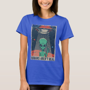 Camiseta Engraçada Conspiração Espacial de OVNI Alienígena