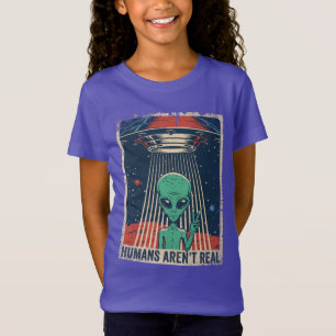 Camiseta Engraçada Conspiração Espacial de OVNI Alienígena