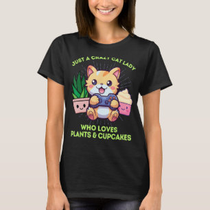 Camiseta Engraçada Cupcakes de Gato Videos games de Plantas
