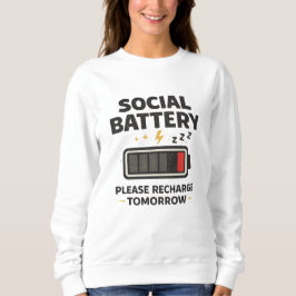 Camiseta engraçada da Bateria Social do Introverti