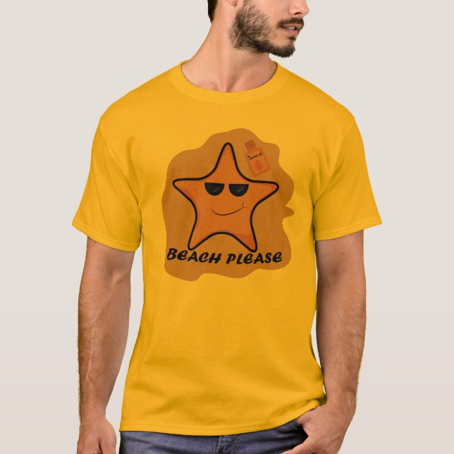 camiseta engraçada da estrela de mar (Frente)