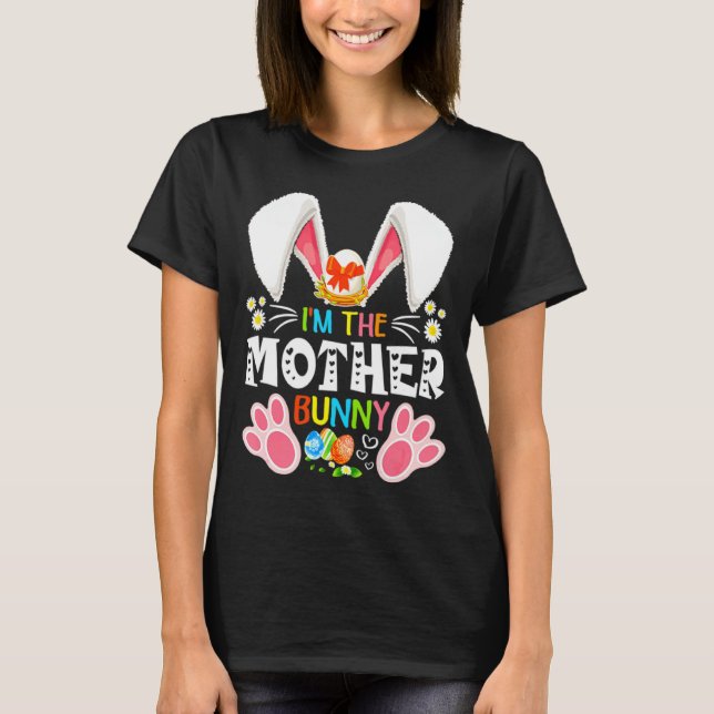 Camiseta engraçada da Páscoa Eu Sou a Mãe Coelha V (Frente)