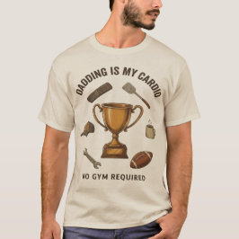 Camiseta engraçada Dadding é meu cardio sem academ
