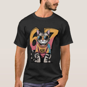 Camiseta engraçada de 67º aniversário de gato lega