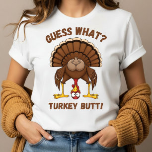 Camiseta engraçada de Ação de Graças, Adivinha o q