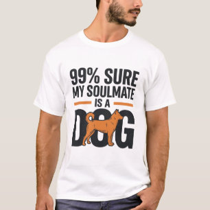 Camiseta Engraçada de Alma Gêmea Cachorro Design V