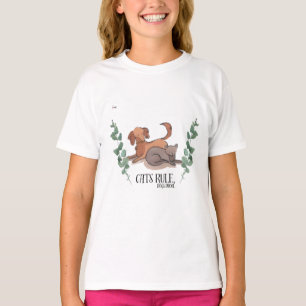 Camiseta Engraçada de Amante de Animais 'Gatos Rei