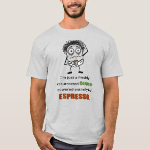 Camiseta Engraçada de Amante de Café Zumbi Cansado