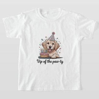 Camiseta engraçada de aniversário de cachorro "VIP