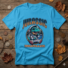 Camiseta engraçada de astronauta alienígena dinoss