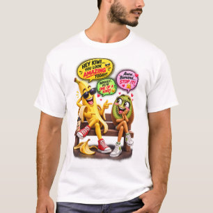 Camiseta engraçada de banana e kiwi paquerando Cit