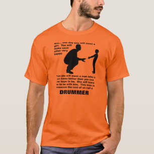 Camiseta engraçada de baterista com conselhos pate