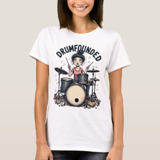 camiseta engraçada de baterista mãe vintage | fund