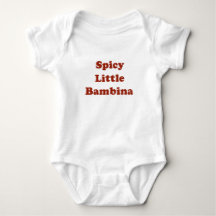 Camiseta engraçada de bebê italiano Spicy Little B