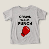 Camiseta engraçada de boxe de caminhada para crian