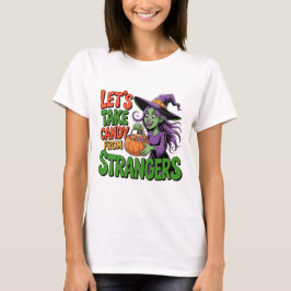 Camiseta engraçada de bruxa de Halloween para truq