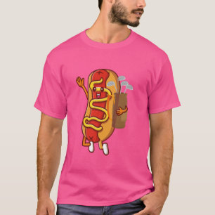Camiseta engraçada de cachorro-quente de golfe com