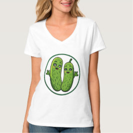 Camiseta engraçada de casal de pepino fofo Kawaii