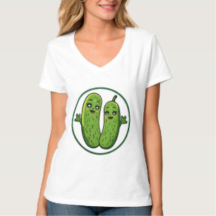 Camiseta engraçada de casal de pepino fofo Kawaii 