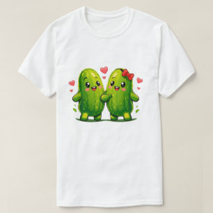 Camiseta engraçada de casal de picles fofos Kawaii