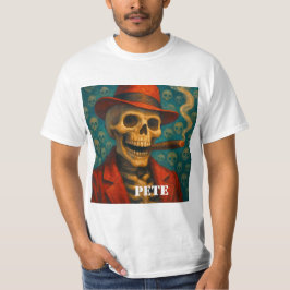 Camiseta engraçada de caveira masculina