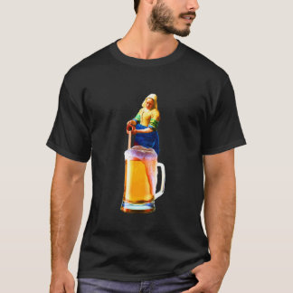 Camiseta engraçada de Cerveja Sake Vermeer Bebendo