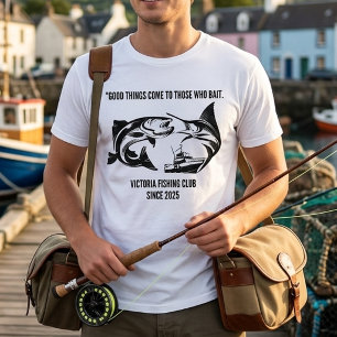 Camiseta engraçada de clube de pesca com citação p