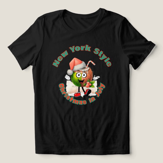 Camiseta engraçada de coco Natal em julho Nova Yor (Design frontal)