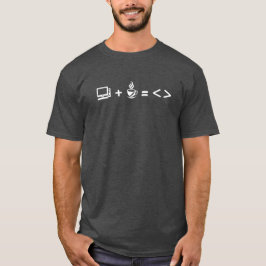 Camiseta engraçada de código de programador de caf