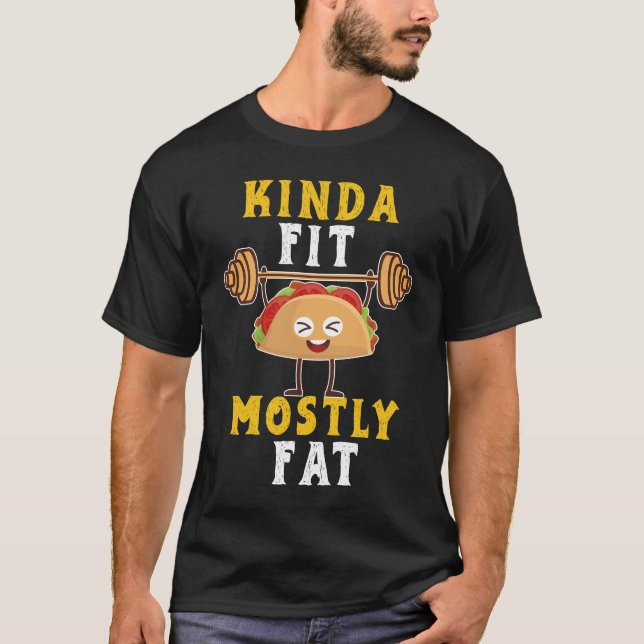 Camiseta engraçada de condicionamento físico meio  (Frente)