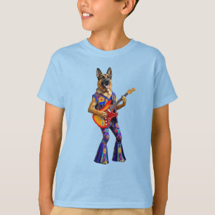 Camiseta engraçada de criança de estrela de rock P