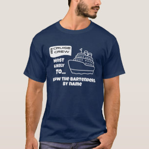 Camiseta engraçada de cruzeiro Mais provável Conhe