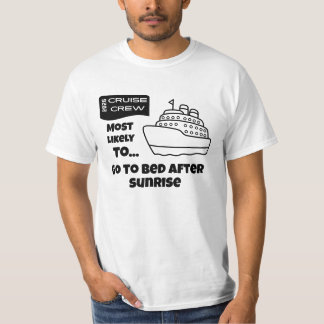 Camiseta engraçada de cruzeiro Mais provável na ca