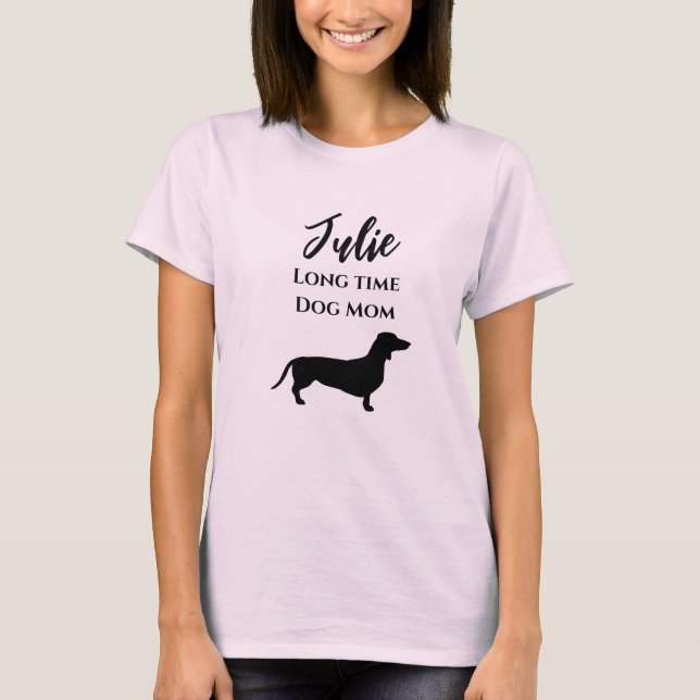 Camiseta engraçada de Dachshund para mães de cães  (Frente)