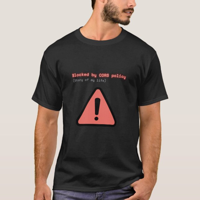 Camiseta engraçada de desenvolvedor bloqueada pela (Frente)