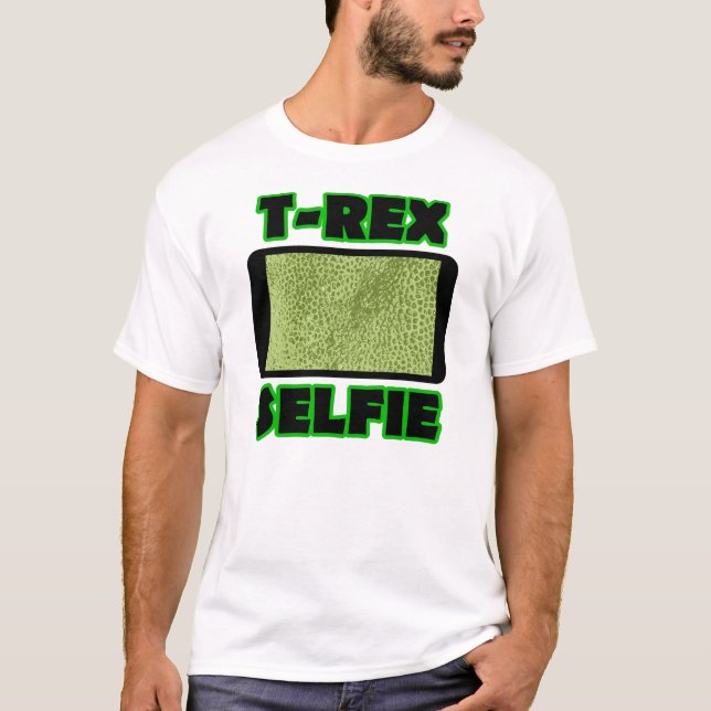 Camiseta engraçada de dinossauro com braços curtos (Frente)