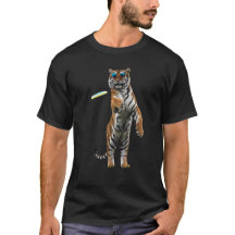 Camiseta engraçada de Disc Golf do Tigre