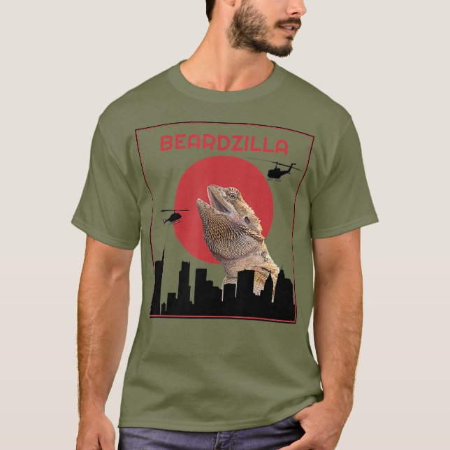 Camiseta engraçada de dragões barbudos de Beardzil (Frente)