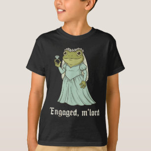 Camiseta Engraçada de Engajamento de Casal de Sapo