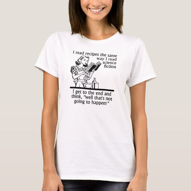 Camiseta engraçada de ficção culinária (Frente)