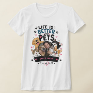 Camiseta engraçada de foto personalizada para aman