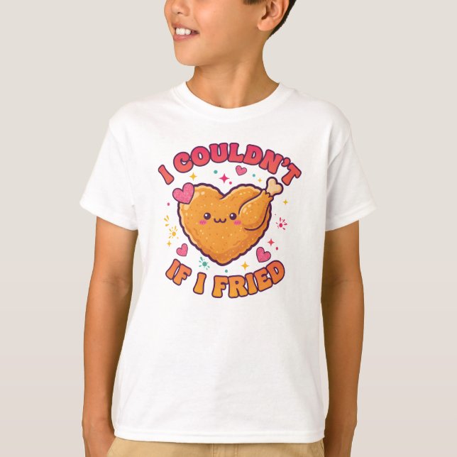 Camiseta Engraçada de Frango Frito – Eu Não Conseg (Frente)