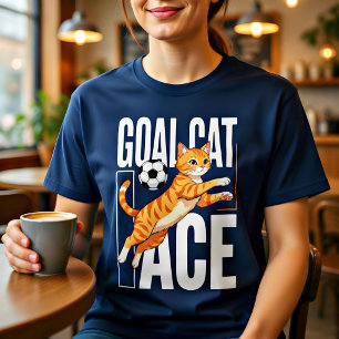 Camiseta Engraçada de Futebol com Gato – Presente 