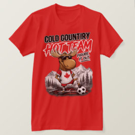 Camiseta engraçada de futebol do Canadá com alce