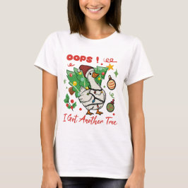 Camiseta Engraçada de Ganso de Natal – Oops