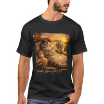 Camiseta engraçada de gato 'Chillin' Like a Fat Ca