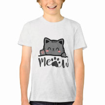 Camiseta engraçada de gato 'Meow' - Design de gati