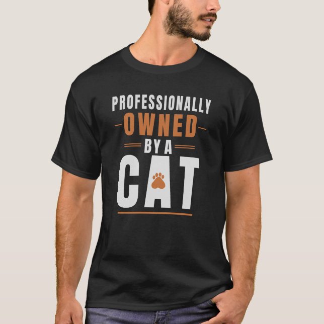 Camiseta engraçada de gato Propriedade Profissiona (Frente)