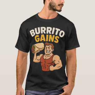 Camiseta engraçada de ginásio fitness com ganhos d